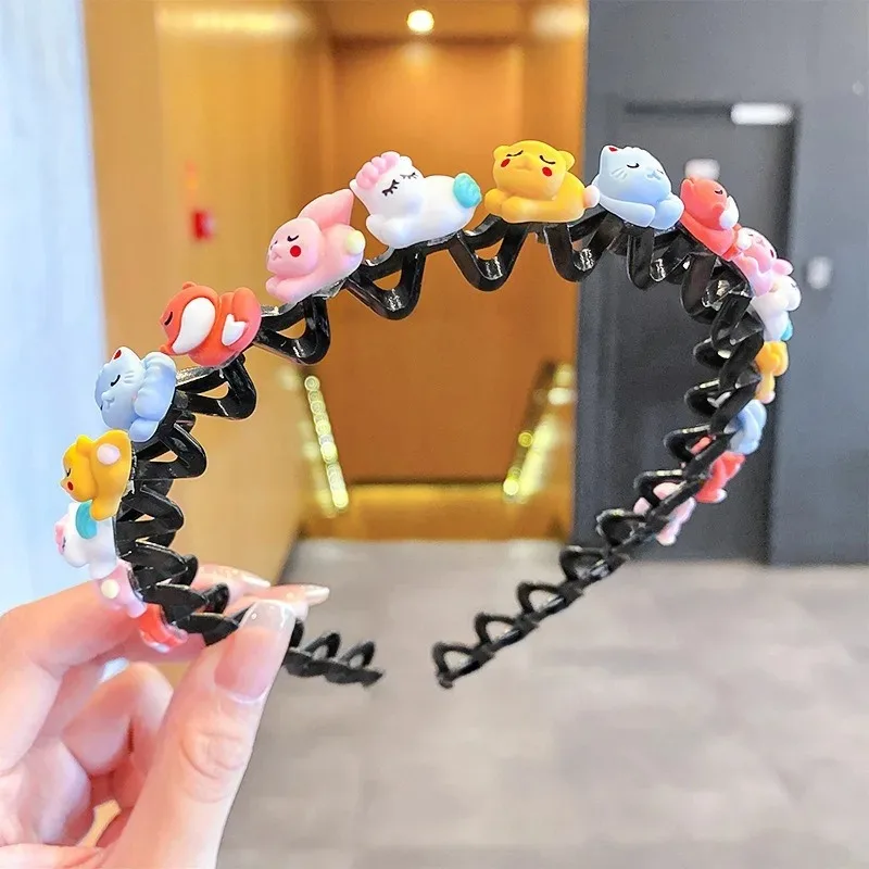 Niedlicher Haarreif für Babymädchen, Rutschfestes Wellen-Stirnband mit Zähnen, Kinder-Haaraccessoires für Pony- und Haarstyling – Detail 3