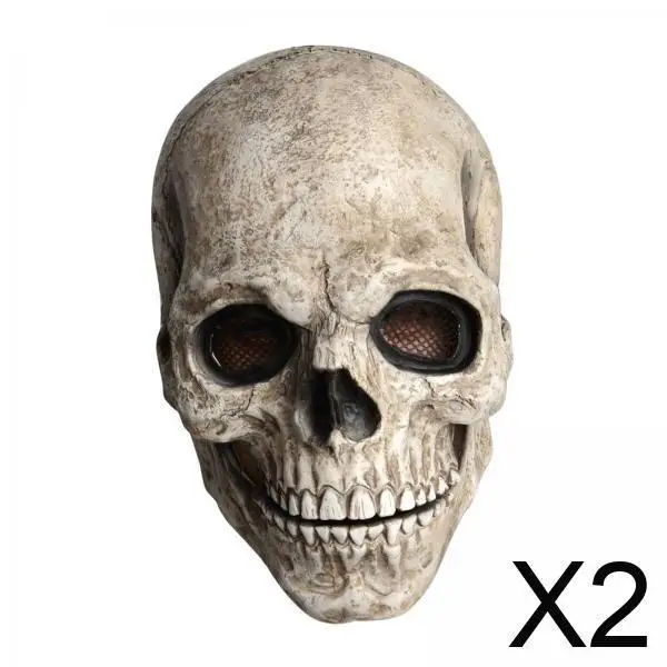 

Полнолицевая маска со скелетом, латексная реалистичная подвижная череп, головной убор для вечеринки, косплей, карнавала, мероприятия