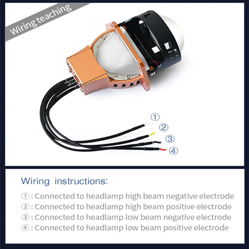 Car 3 inch 12V 140W 6000K Bi Laser LED Projector Dual Lens Headlight 140W 6000K For H4 H7 9005 9006 Hella G5 3R Car Accessories