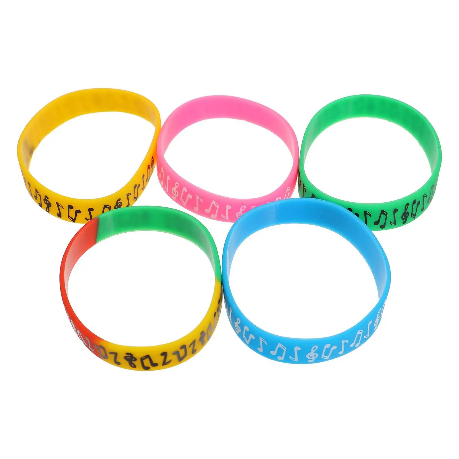 

10 Pcs Music Festival Wristbands Colorful Silica Gel Bracelets Comfortable Decorative Bands Electric Concert Gifts