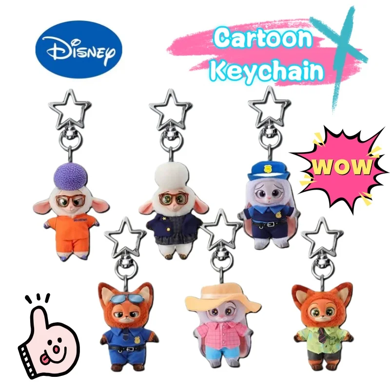 

Новый акриловый брелок Disney с Джуди Хоппс и Ником Уайлдом, креативный, стильный, милый, для мальчиков и девочек, украшение для школьного рюкзака