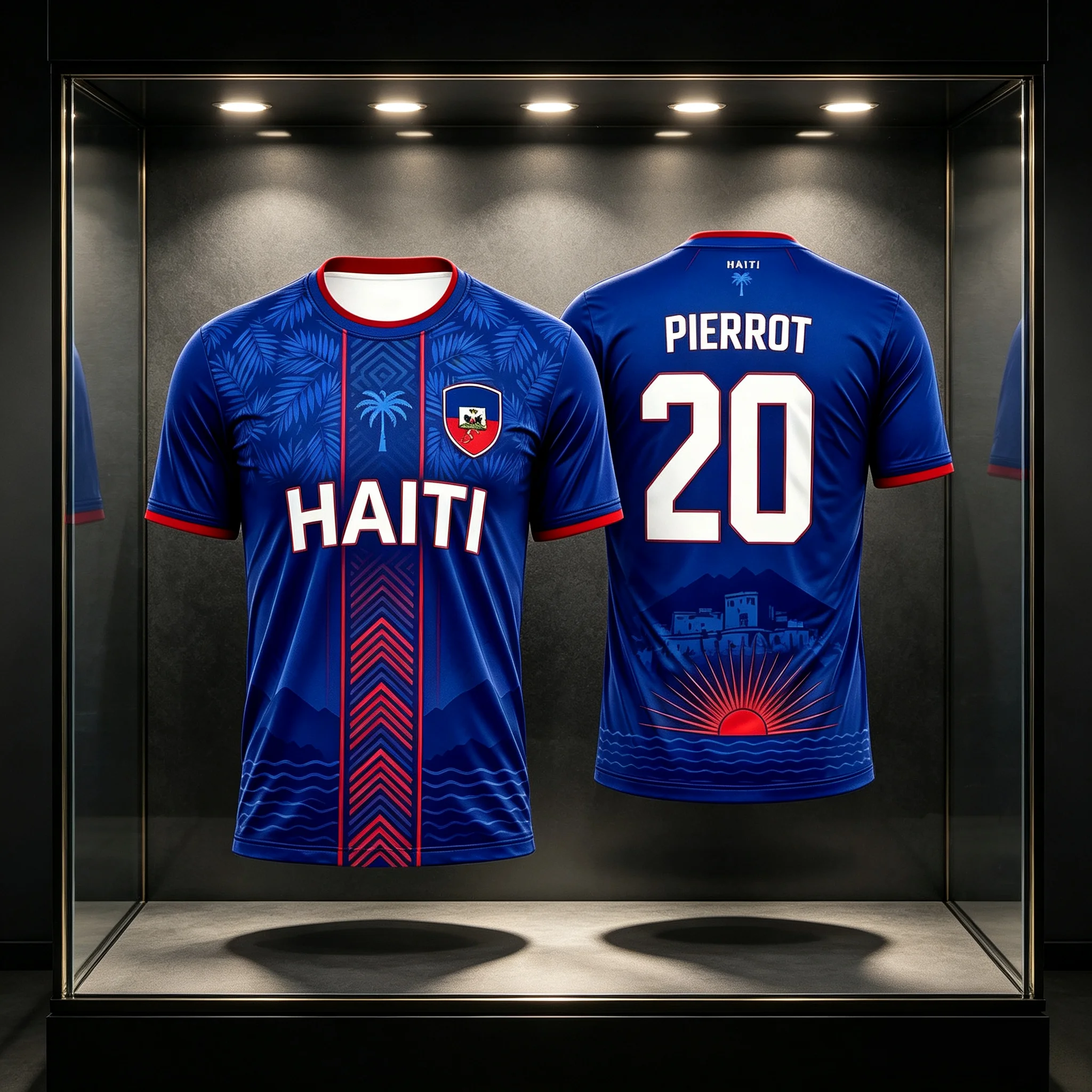 2026 Haiti National Soccer Jersey Men Number 20 Print Quick Dry Football Training T Shirt Haitian Fans Wear Family Kids Tees