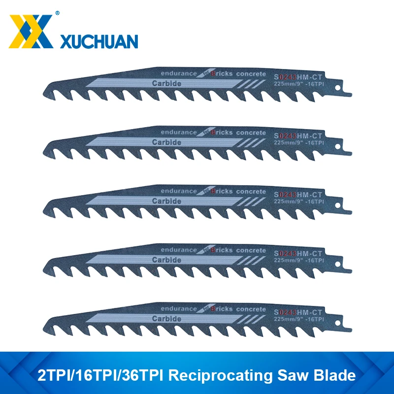 

XUCHUAN 1PCS Saber Blades 9''/12''/18''/20'' 2TPI Jig Saw Blade For Cutting Wood Plastic Pipe Metal Reciprocating Saw Blade