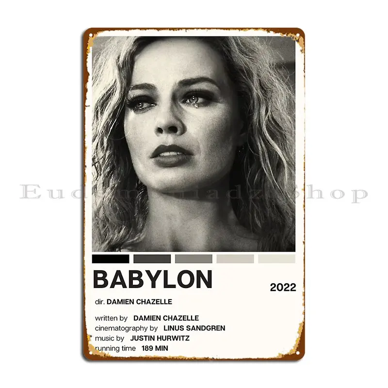 Babylon Movie Poster Metal Signs Wall Cave Mural Party Customize Wall Decor Tin Sign Poster