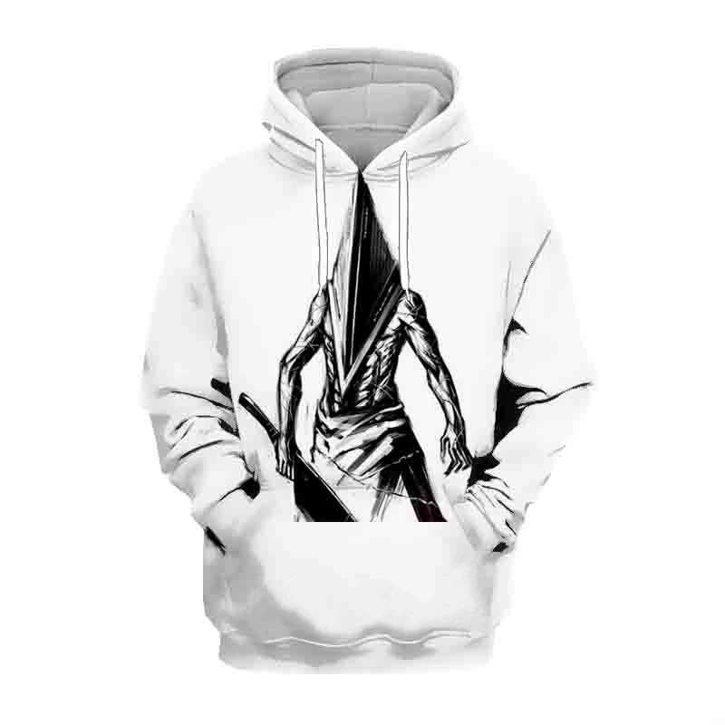 Horror Game Silent Hill 3D Print Bluzy Mężczyźni Kobiety Streetwear Ponadgabarytowe bluzy z kapturem Męskie swetry Dres Odzież męska