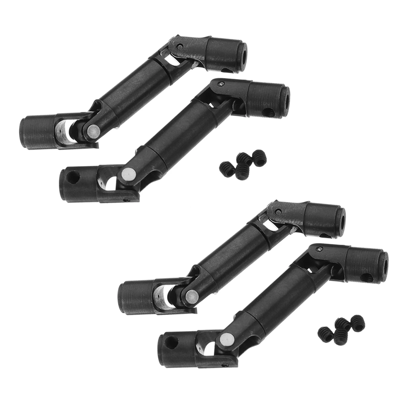 X18A-4PCS Eje de conducción de metal mejorado para WPL Henglong 1/16 RC piezas de coche camión sobre orugas, negro