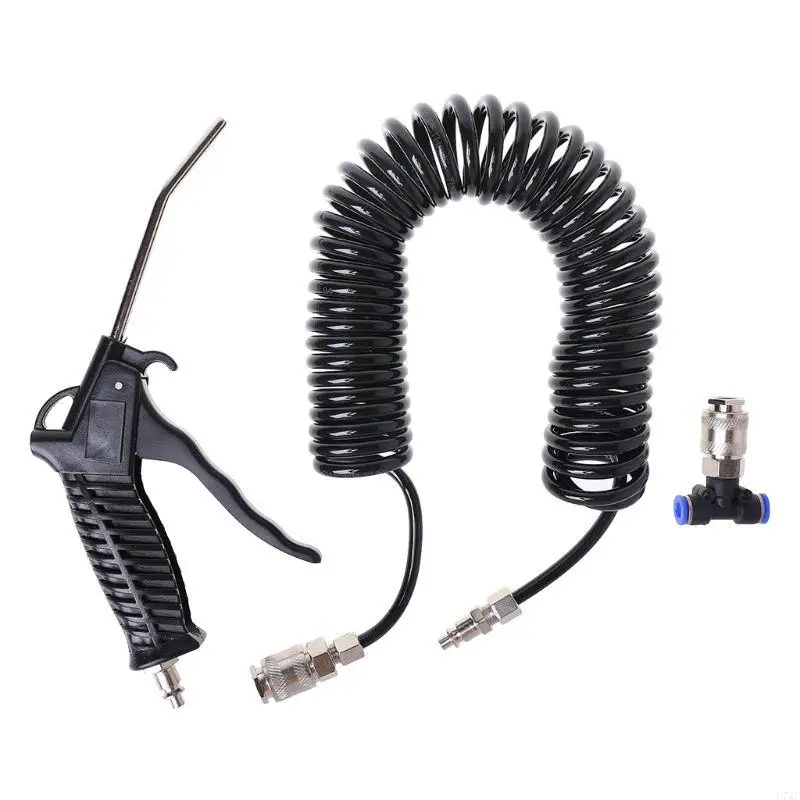 L74C 1 pcs Duster Black Blow Dust Pneumatic Wind Blowing Set with EU Connector + PU Hose