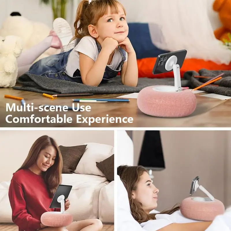 Phone Pillow Stand For Watching Video Safe Stable Comfortable Pillow Stand Cell Phone Holder Accessory For Bed Sofa Lap Watching