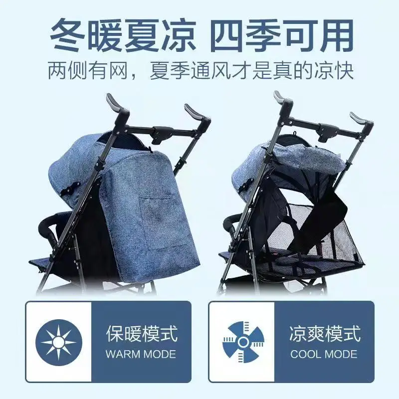 The Pet Trolley Can Sit and Lie Down, Light Two-way, One-key Folding Shock Absorber, Simple Umbrella Trolley