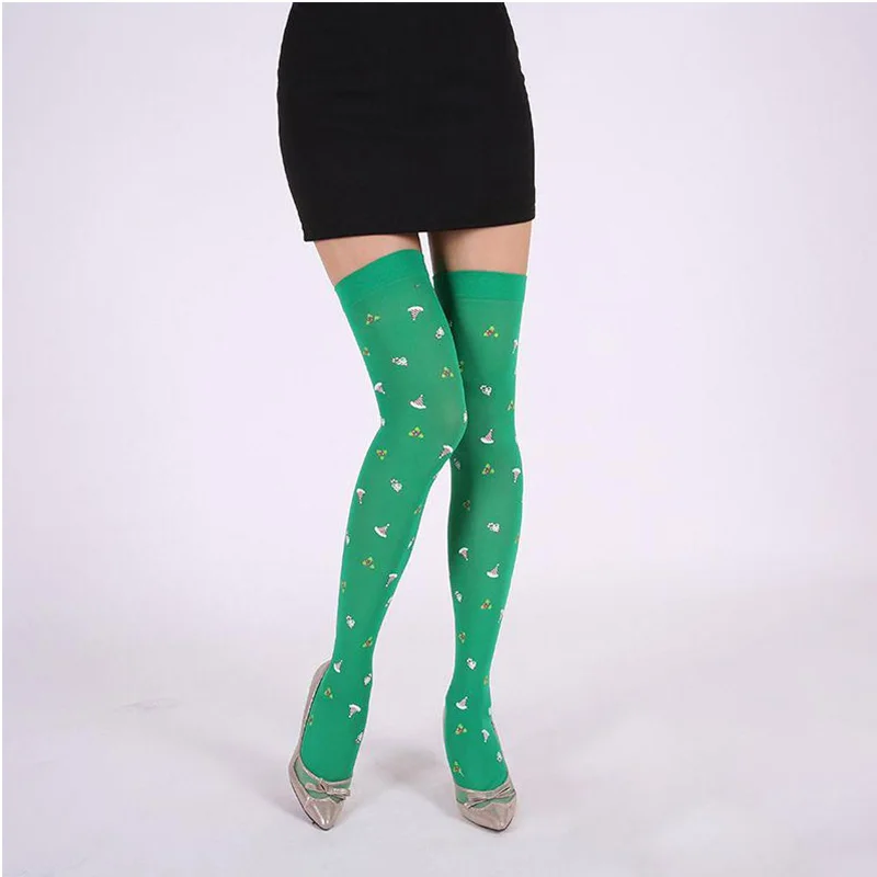 PESENAR Christmas Tree Costume Set - Green Tutu Skirt, Headband, Stockings, Glasses - Adult, Female Christmas Party Costume