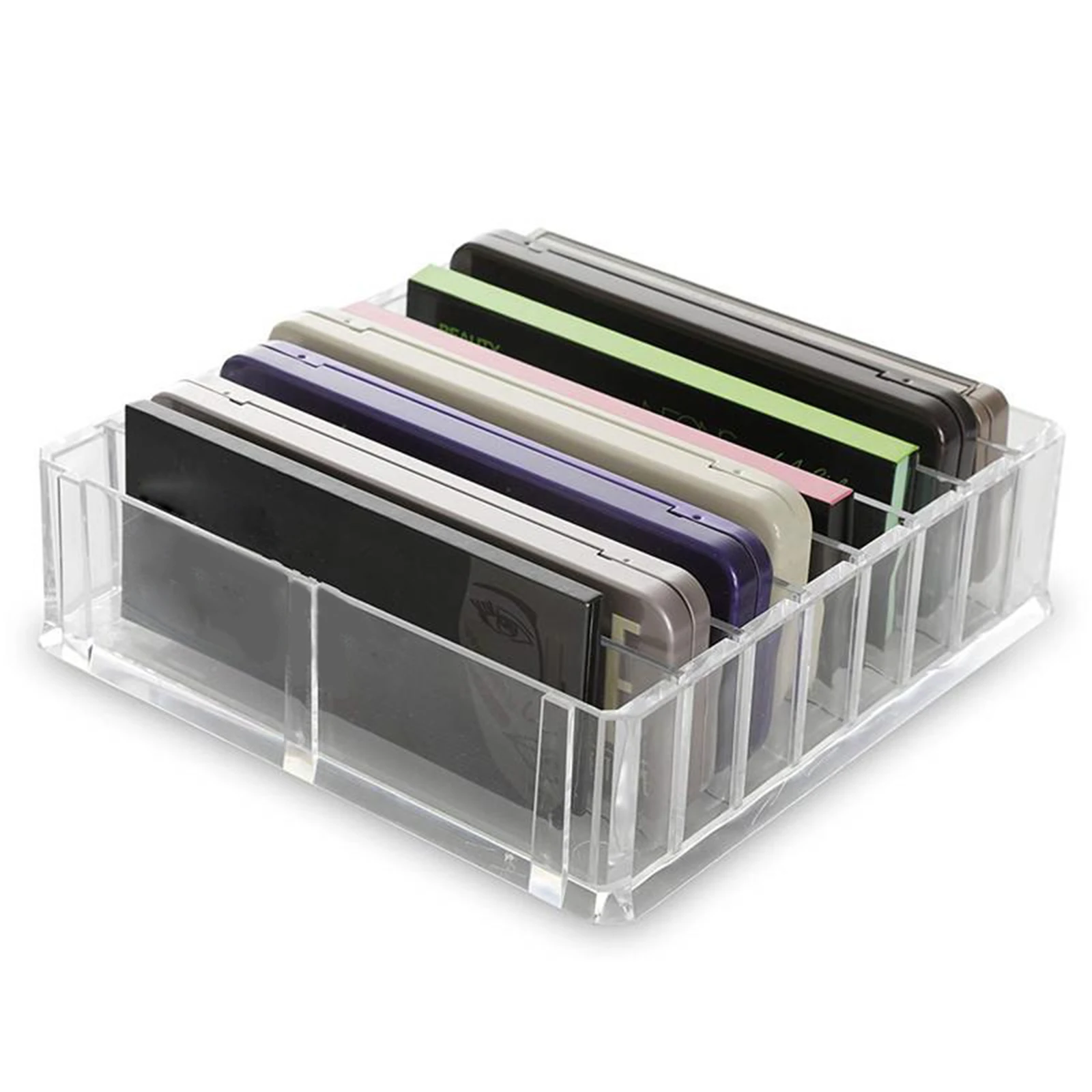 Compact Acrylic Eyeshadow Storage Box Blush Holder Organizer Stand Cosmetic Drawer
