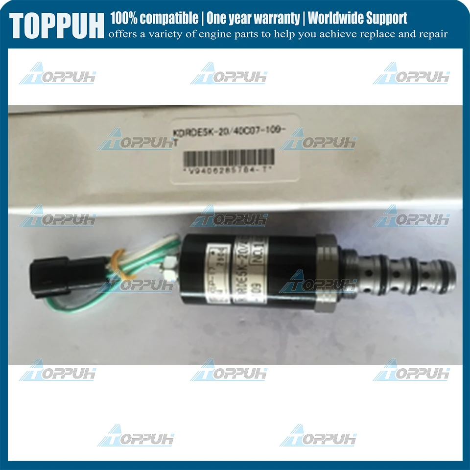 

KDRDE5K-20/40C07-109-T 12V Solenoid Valve For R215-7 R220-7 R225-7 R265-7 SY R130/215-7 SK200-6E/DH/HYUNDAI/SANY