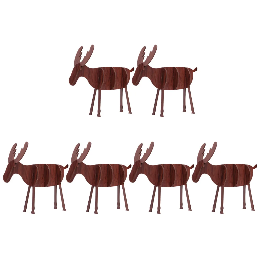

Wooden Christmas naments DIY Wooden nament Toys Vintage Deer Decor Holiday Gifts Smooth Edges Kids Toy Party Prop