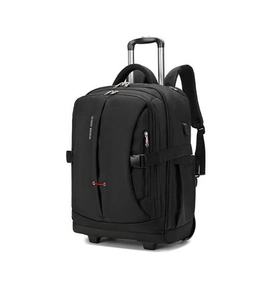 Brand Travel Trolley Bags For Men 20 Inch Rolling Luggage Backpack Wheeled Backpack Men Business Carry On Hand Luggage Bags