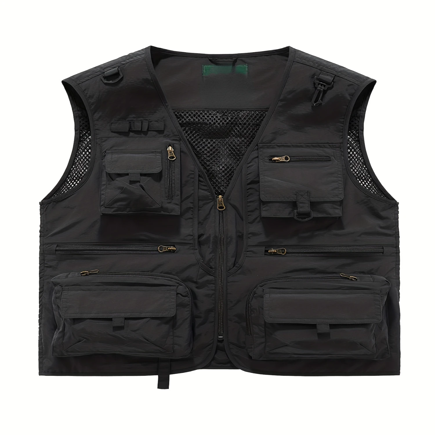 

Men's Breathable Mesh Zip-Up Cargo Vest - Ideal for Summer Fishing, Hiking, Trekking - Multiple Pockets for Essentials