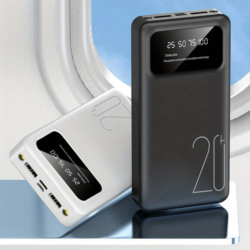 

Новый внешний аккумулятор PowerBank 10000/20000 мАч большой емкости, USB-зарядка, светодиодный дисплей, портативное зарядное устройство для телефона