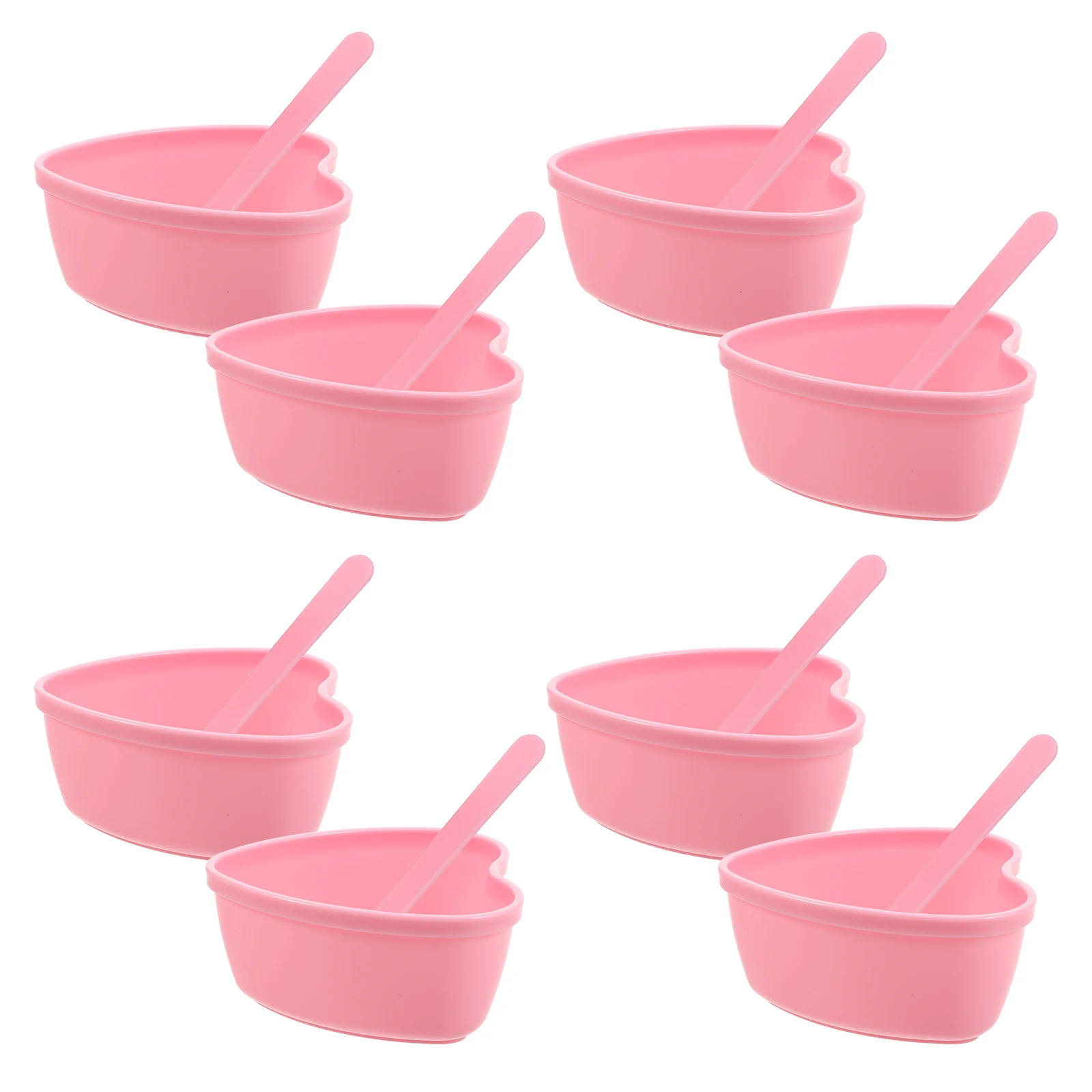 قناع الوجه على شكل قلب وردي، مجموعة وعاء خلط، سطح أملس، بلاستيك عملي، العناية بالبشرة، سبا، السفر، أوعية الوجه، أدوات التجميل