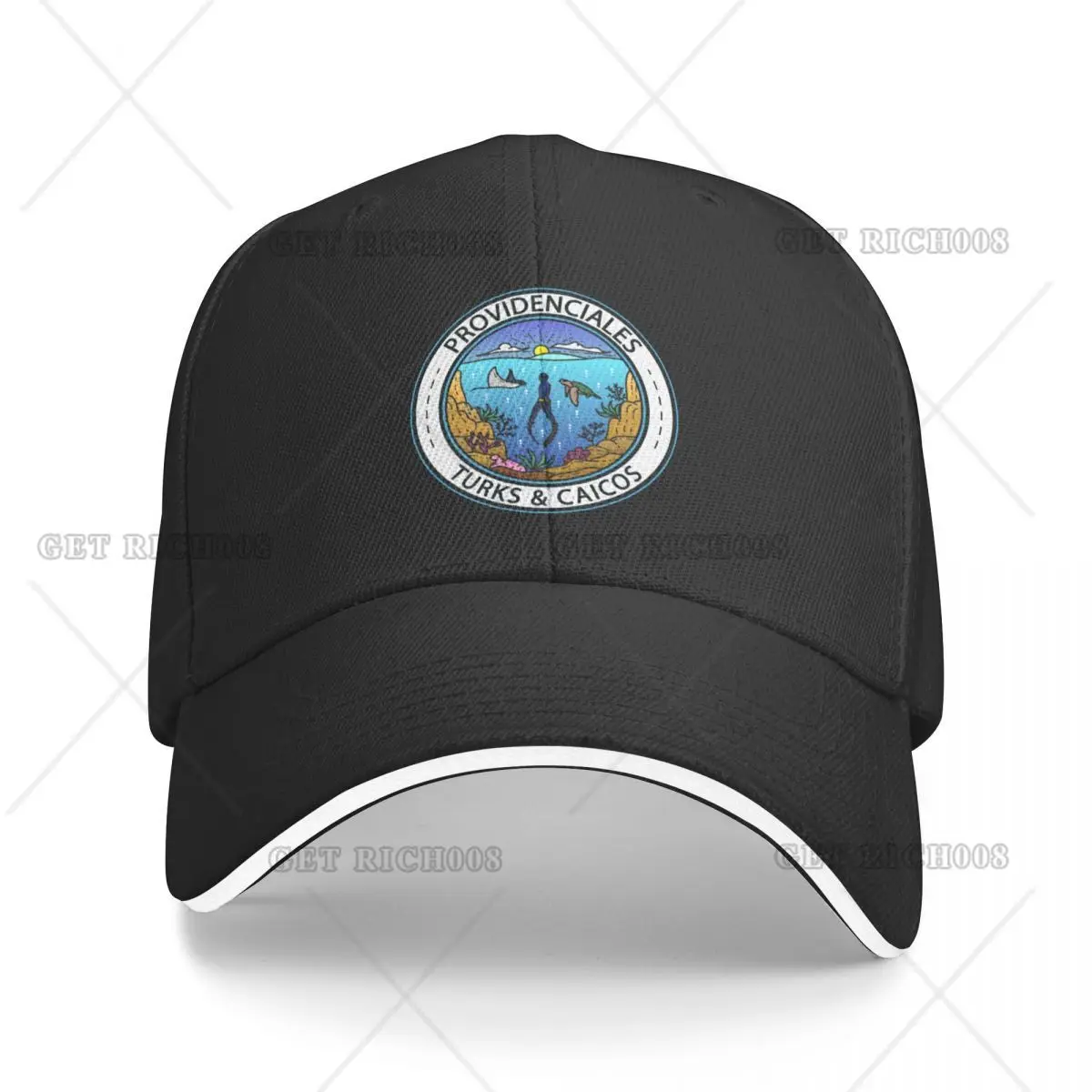 Providenciales Turks and Caicos Scuba Badge Baseball Cap Kids Hat Trucker Hat Women Hats Men for Diving Lover Travel