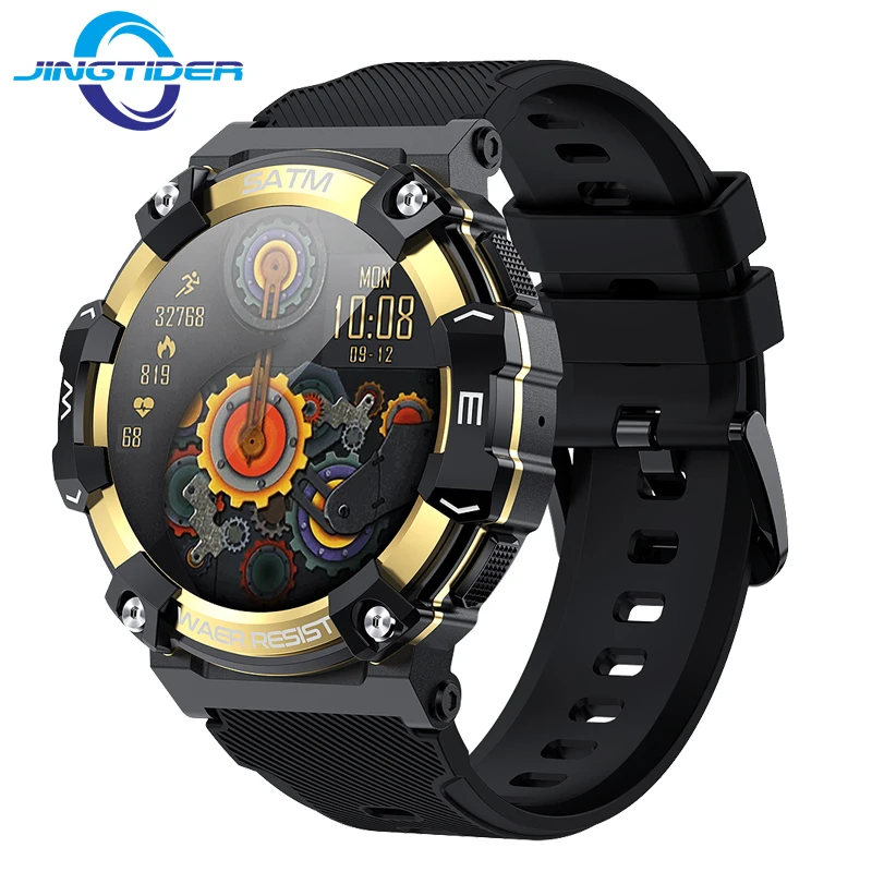 PG666 Bluetooth Call Smart Watch Outdoor Rugged Sport Watch Fitness Tracker Heart Rate Blood Pressure Oxygen Monitor Smartwatch