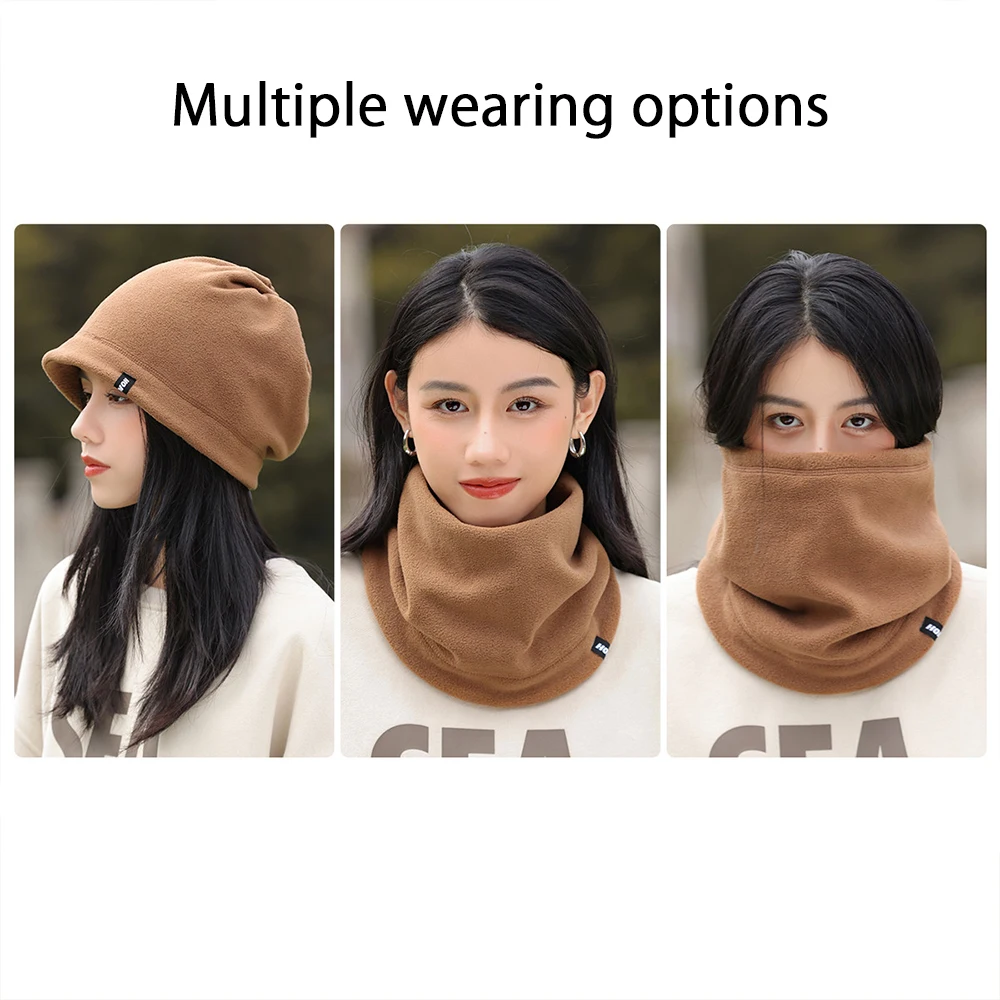 Scarf Ski hat Women's Winter Hat Face Covering Winter Warm Ear Protection Hat Windproof Bomber Hat Korean Beanies Cap Adjustable