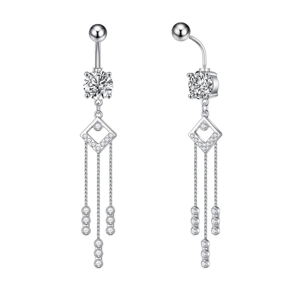 Trendy Engel Bauchnabel Ringe Edelstahl Zirkon Schmetterling Nabel Piercing Chirurgisch für Frauen Körper Bauch Schmuck Anhänger – Detail 12