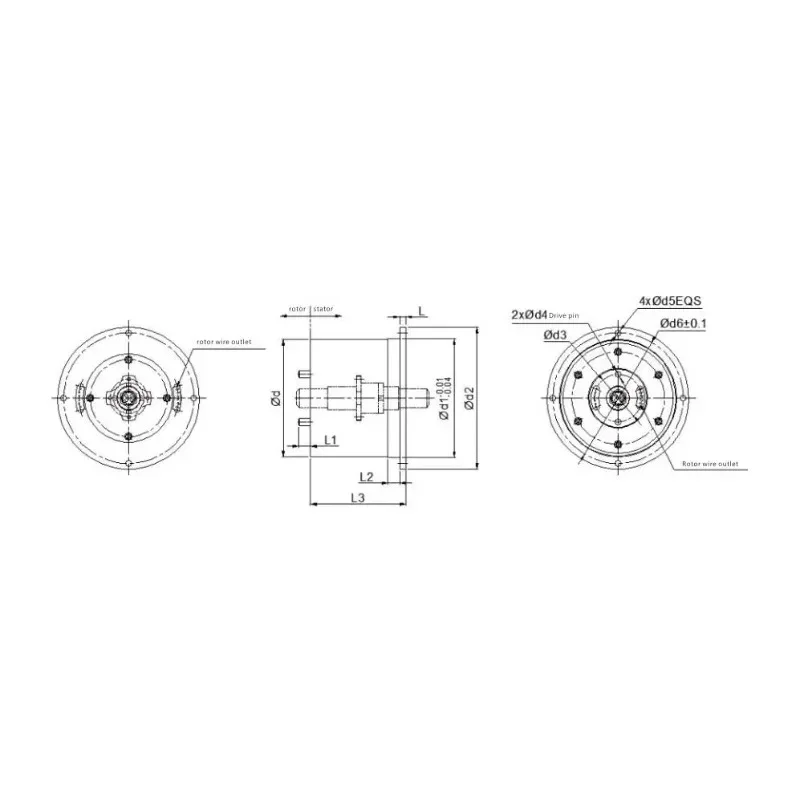 Deposit- Fiber Optic Slip Ring OD 60mm 1 Channel FORJ Rotary Joint 18 Signal Power Wire For Radar Antenna Photovoltaic Slip Ring