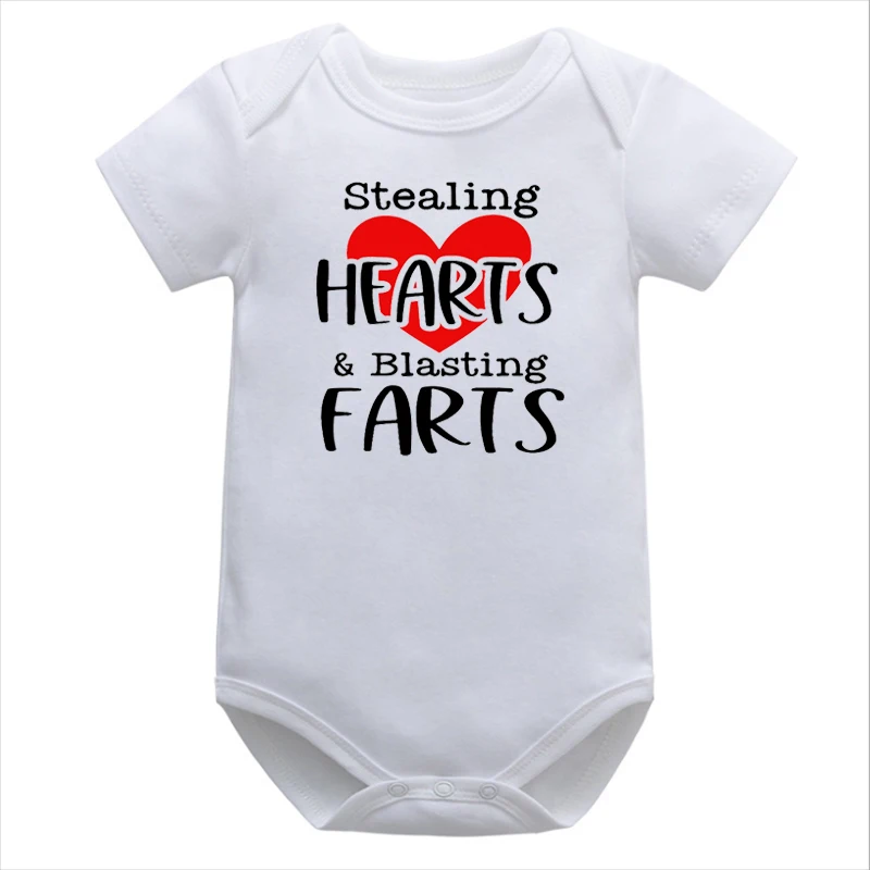 Breaking Heart Valentine's Day Onesie Funny Valentine's Day Boy Clothes First Valentine's Day Baby Girls Outfit Fashion