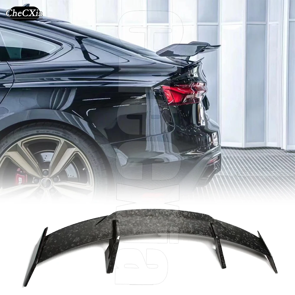 For Audi Sedans Three Box Cars MP Style Carbon Fiber Material Rear Spoiler Trunk Luggage Compartment Cover Spoiler Tail Wing