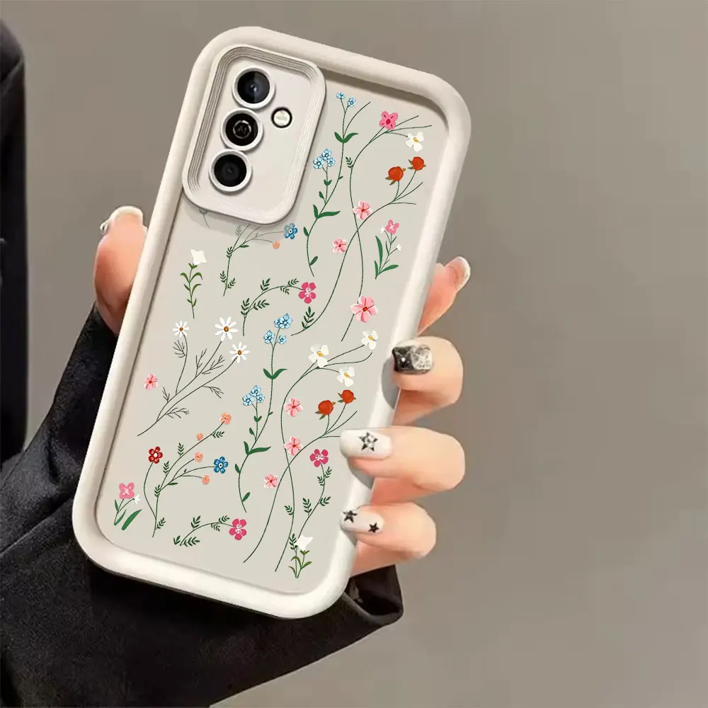 Soft TPU Anti-Drop Phone Case For Samsung Galaxy S26 S25 S24 S23 S22 S21 Note 20 Ultra Plus Edge FE 5G Nice Floral Pattern Cover