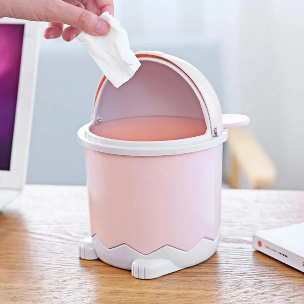

3 Pcs Top Trash Can ABS Desktop Garbage Bin Mini Countertop Waste Holder Odor Proof Small Bin for Kitchen Bedroom Office