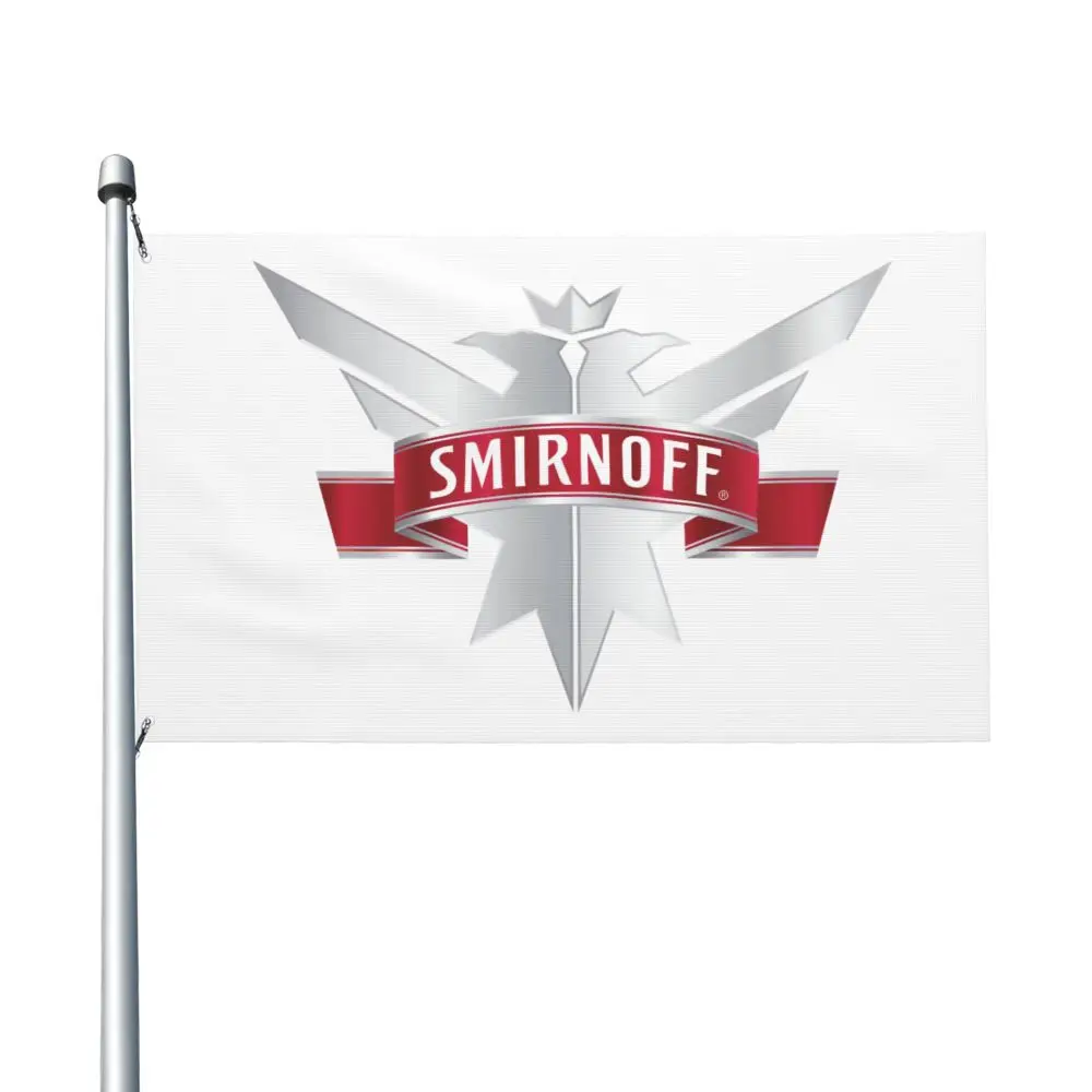 Nueva bandera de doble cara Smirnoff Vodka, bandera de brisa, bandera de jardín, bandera decorativa, pancarta de fiesta de 3x5 pies (90x150cm)