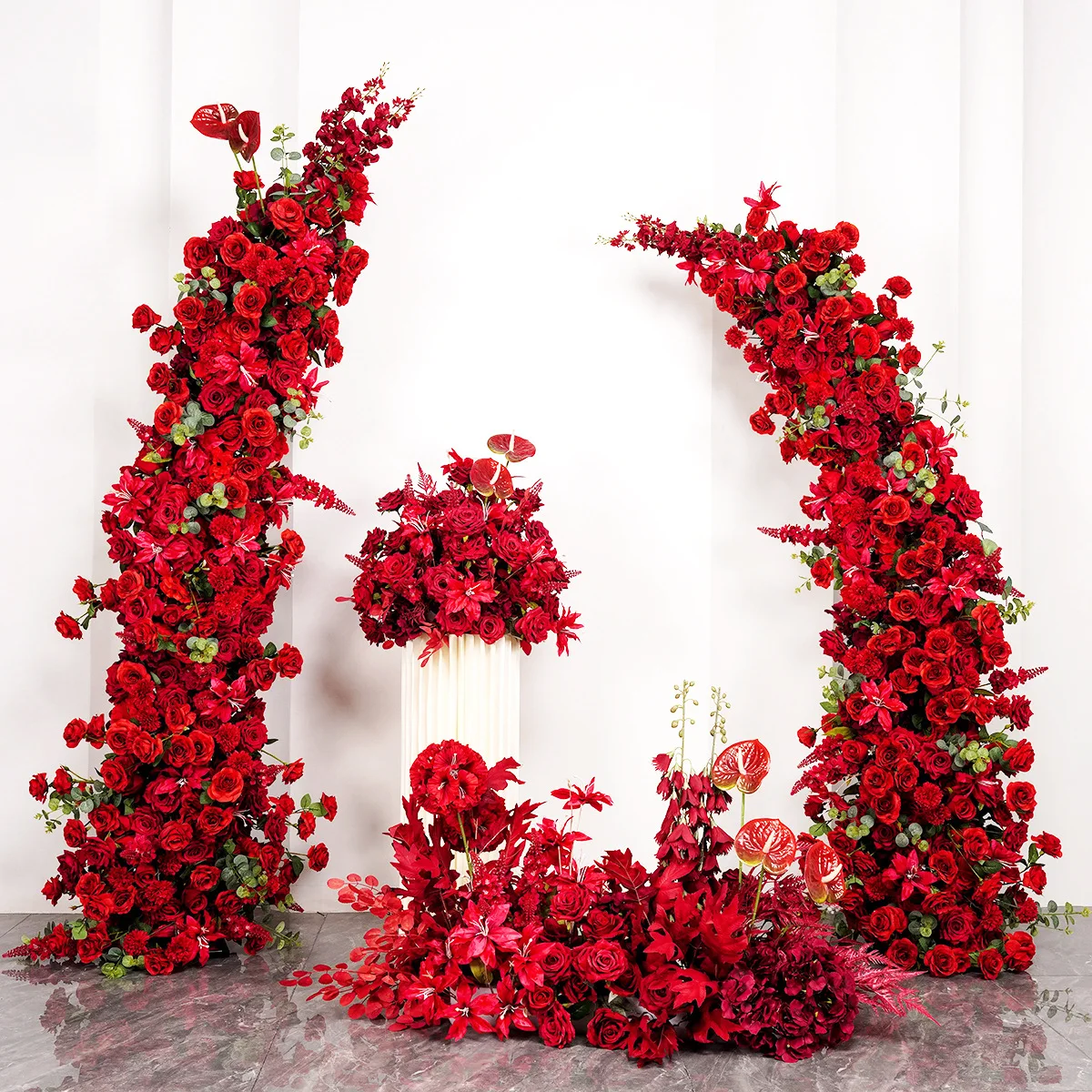 

Wedding large ornaments decoration artificial rose wedding scene proposal ceremony archway artificial flowers