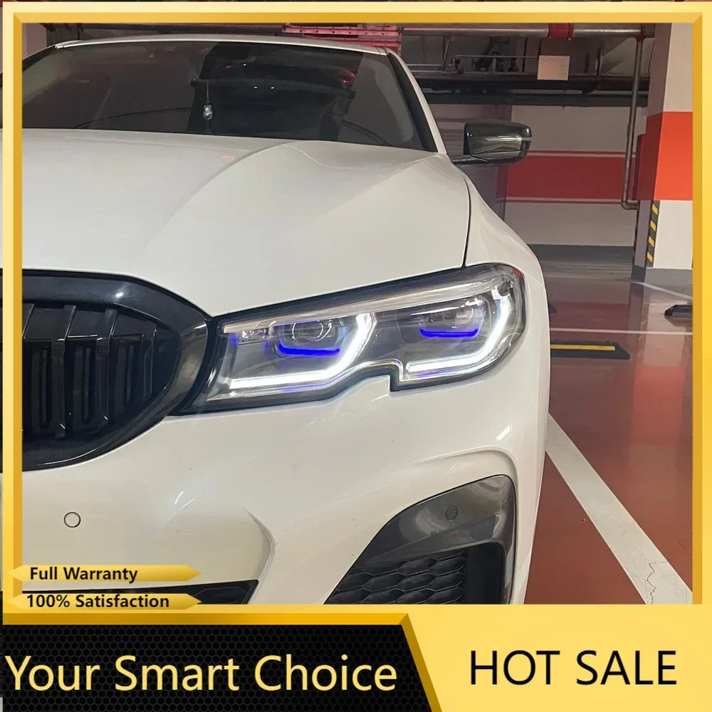 For Bmw 3 Series G20 G28 320I 325I 330I 2019-2022 Led Auto Headlights Assembly Upgrade Yellow Drl Projector Accessories Lens Car