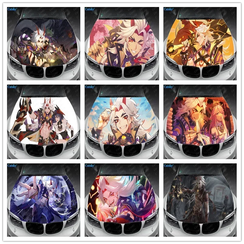 

Аратаки Итто | Genshin Impact аниме капот автомобиля виниловые наклейки обертка виниловая пленка крышка двигателя наклейки наклейка для любителей аниме