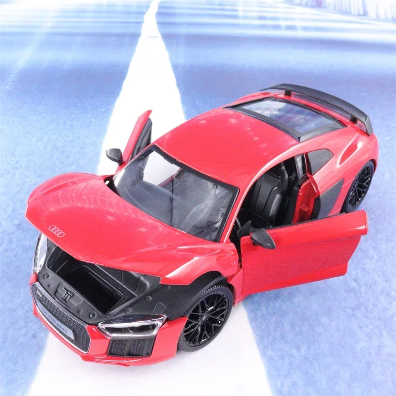 Maisto 1:18 Audi R8 V10 Plus Sports car Alloy Diecast Metal Toy Vehicle Car Model High Simulation Collection Children Gift B240