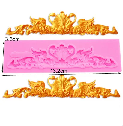 Embossed Lace Mold Fondant Silicone Mold Baroque Style Mould 3D Engraving Sugar Cup Cake Decoration Tools Resin Form M637