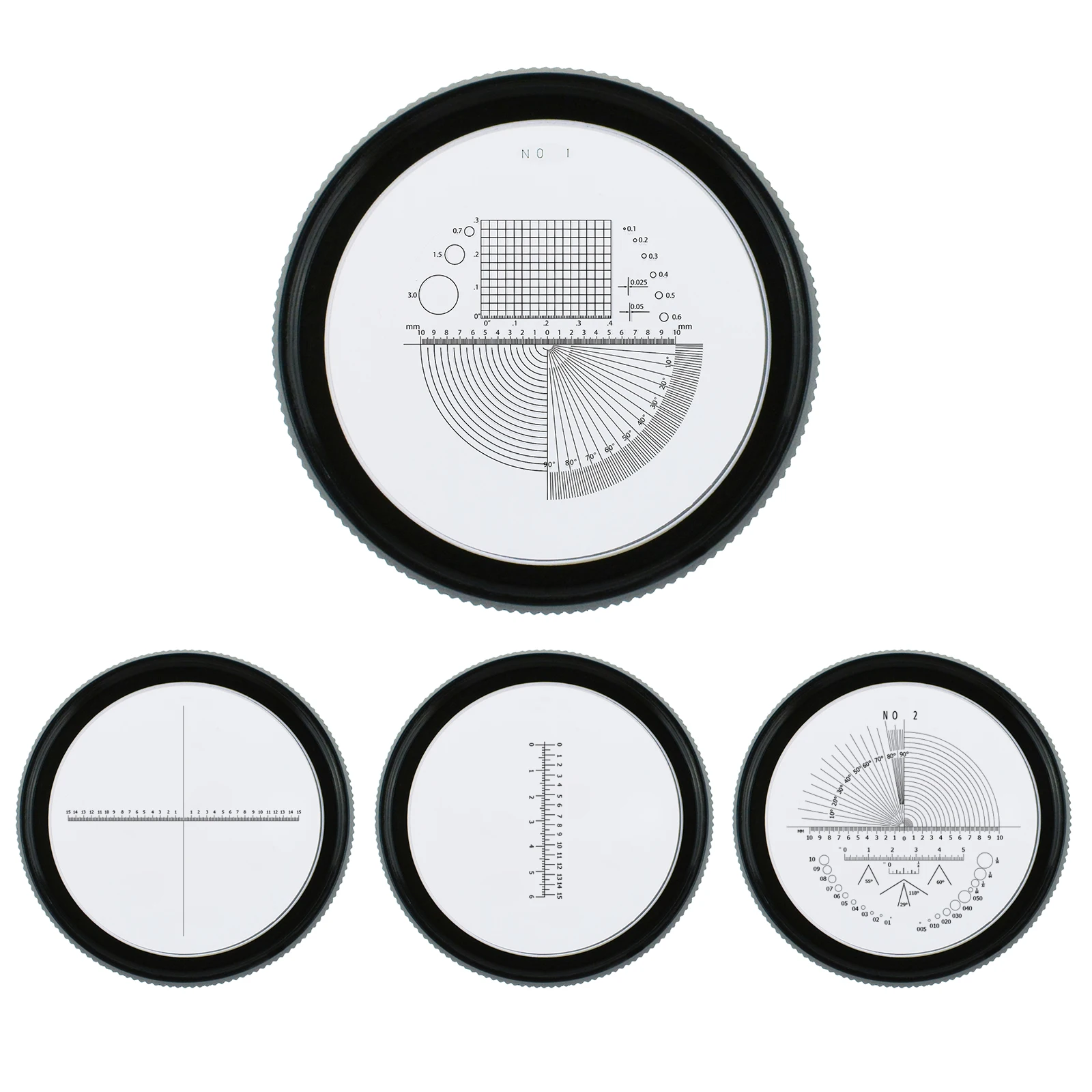 10x Magnification Scale Loupe (1/4/9) Interchangeable Glass Scale Chart 25mm Field of View with 8 LED Light - CLMG-7173