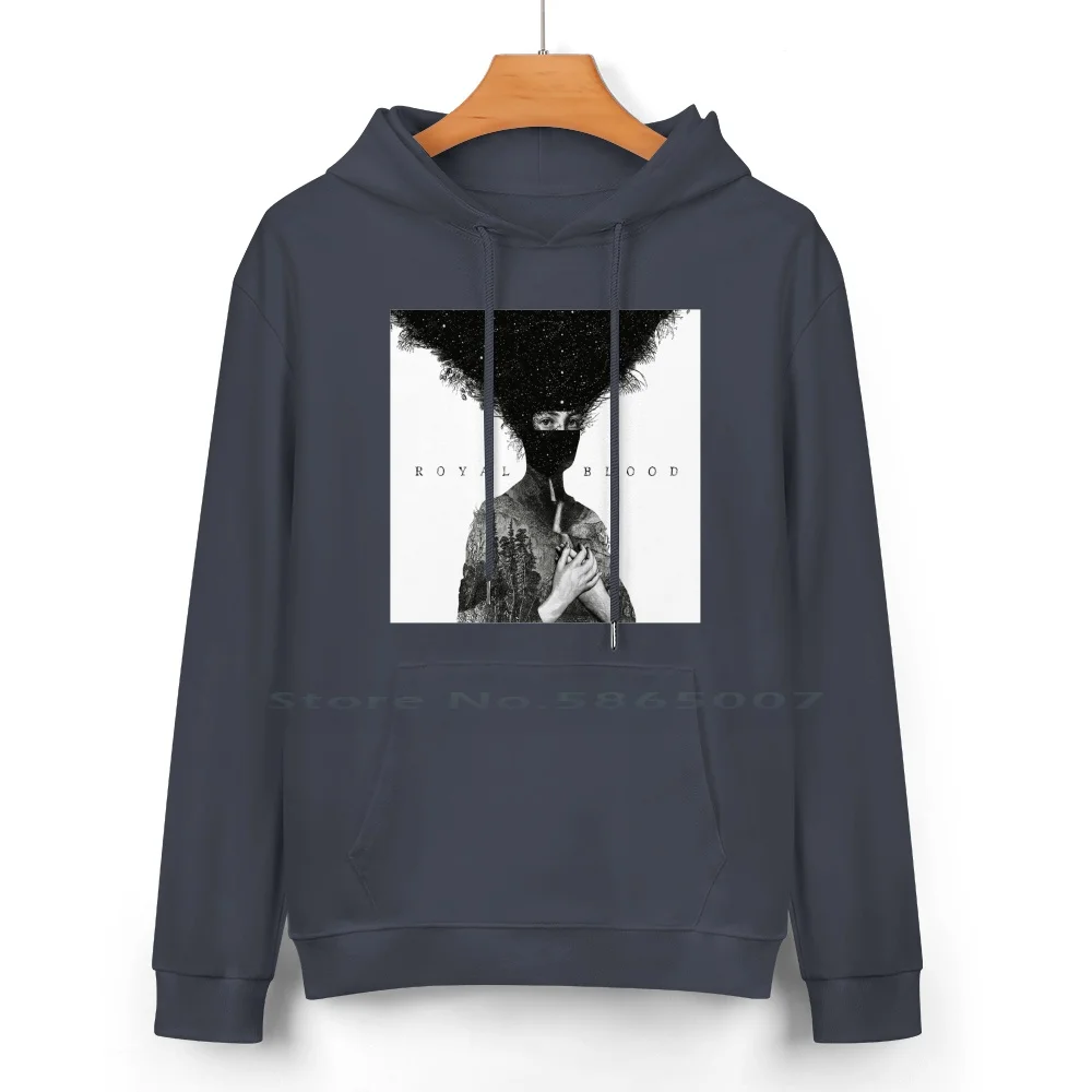 Royal Blood-Album Cover Pure Cotton Hoodie Sweater 24 Colors Royal Blood Hindutimes 100% Cotton Hooded Sweatshirt For Women Men