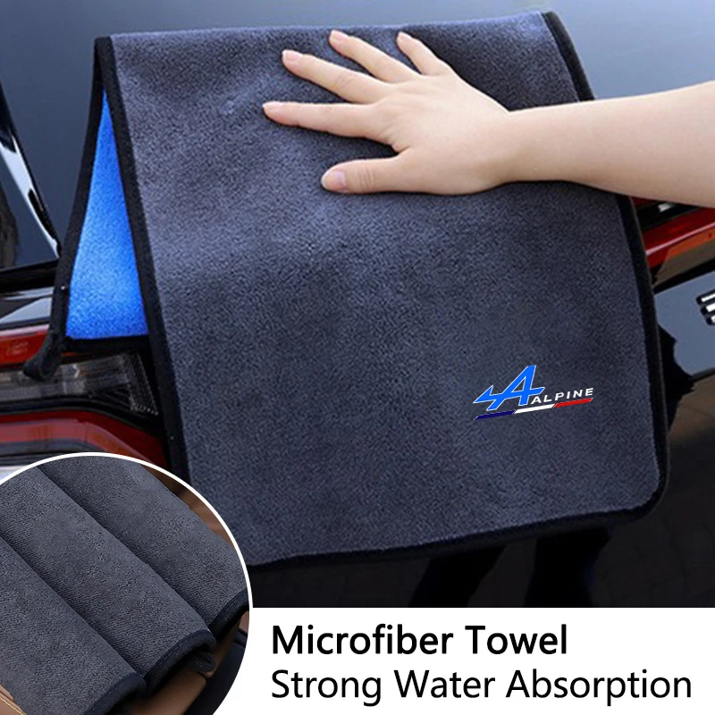 Hochwertiges Mikrofaser-Reinigungstuch für die Autowäsche, Autotrockentuch mit Alpine-Logo für Kadjar, Twingo, Megane, Scenic, Espace Zubehör