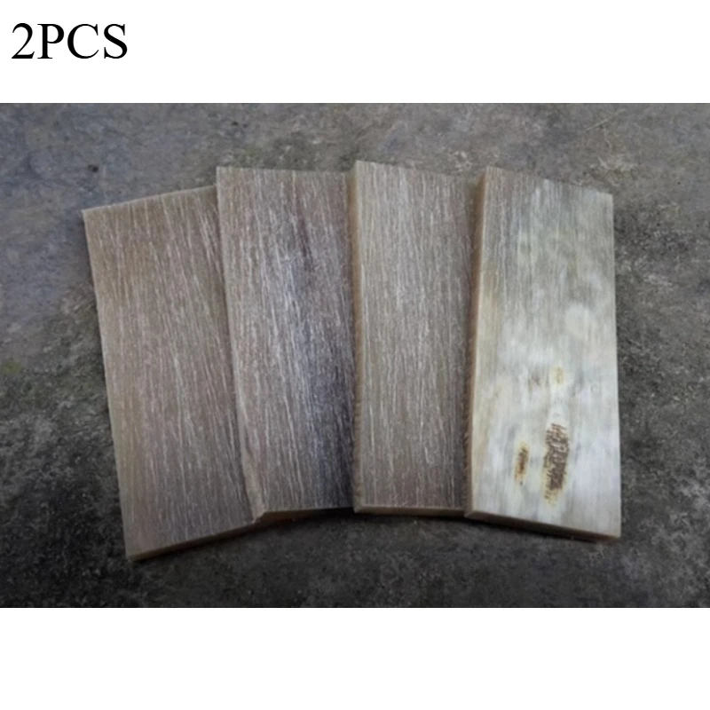

2PCS Natural Flower yellow Buffalo Horn Sheet Knife Blanks Plate Handle Material