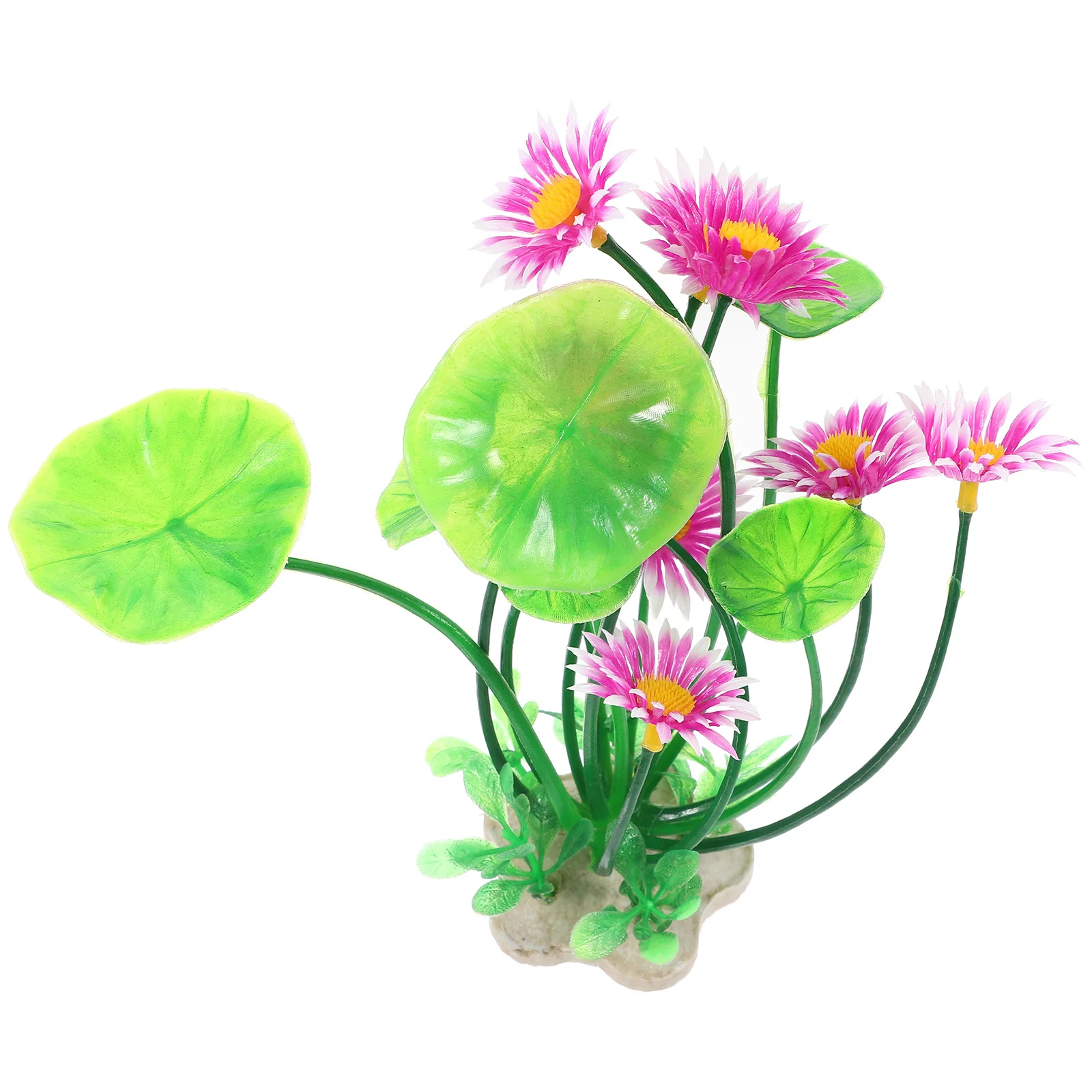 

Artificial Aquarium Lotus Flower Small Fish Tank Decoration Realistic Plastic Plant Landscape Ornament Aquarium Plants Fish Tank