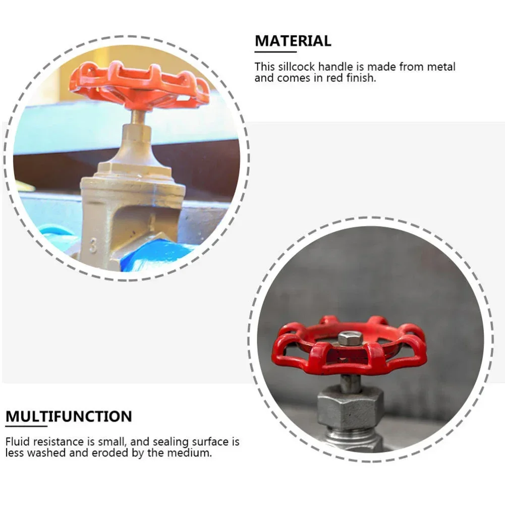 10pcs Metal Hose Bib Replacement Handle Globe Valve Handwheel Round Home Hardware Accessories 6x6cm/7x7cm