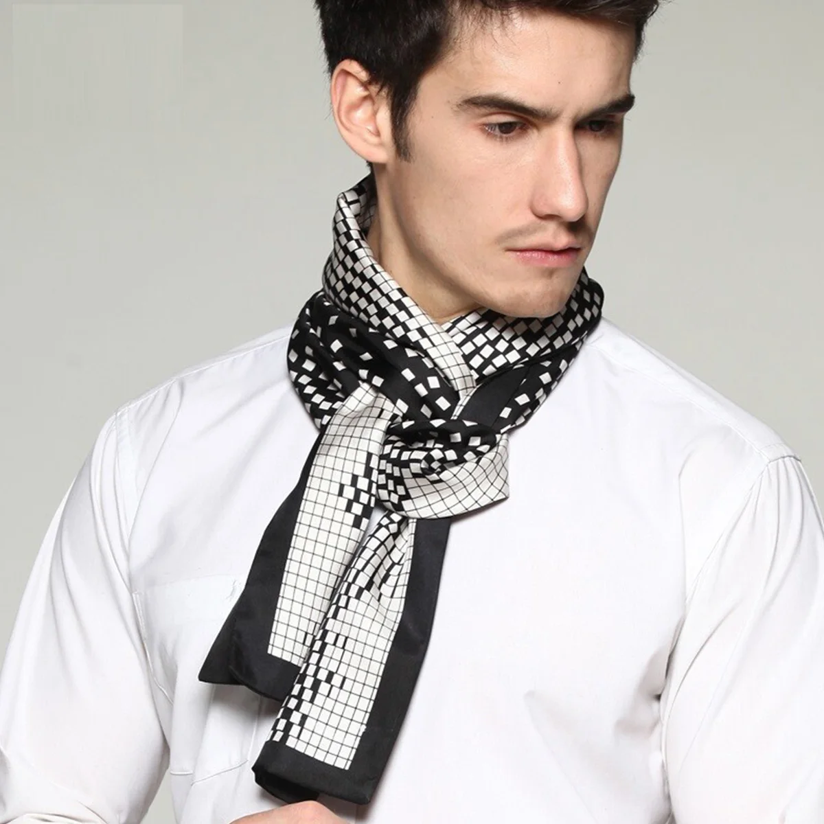 

FEIMANYUAN 100, шелковый шарф, горячая распродажа, шейный платок, модный аксессуар, шелковый шарф из чистого шелковицы для мужчин, новинка 2026 года