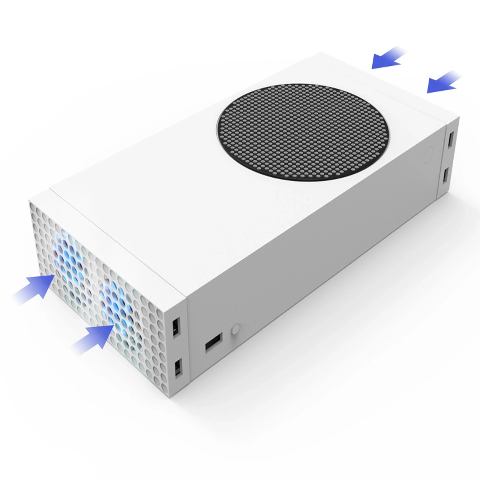 Для Xbox Dual Вентилятор охлаждения для консоли Xbox Series S Вертикальная подставка Держатель Внешний кулер 2 USB-порта Вентиляторы 3 скорости для консоли
