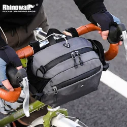 Rhinowalk Bicycle Handlebar Bag 2.5L Waterproof Multifunction Bike Front Frame Bag With Rain Cover Men Waist Bag Cycling Bag