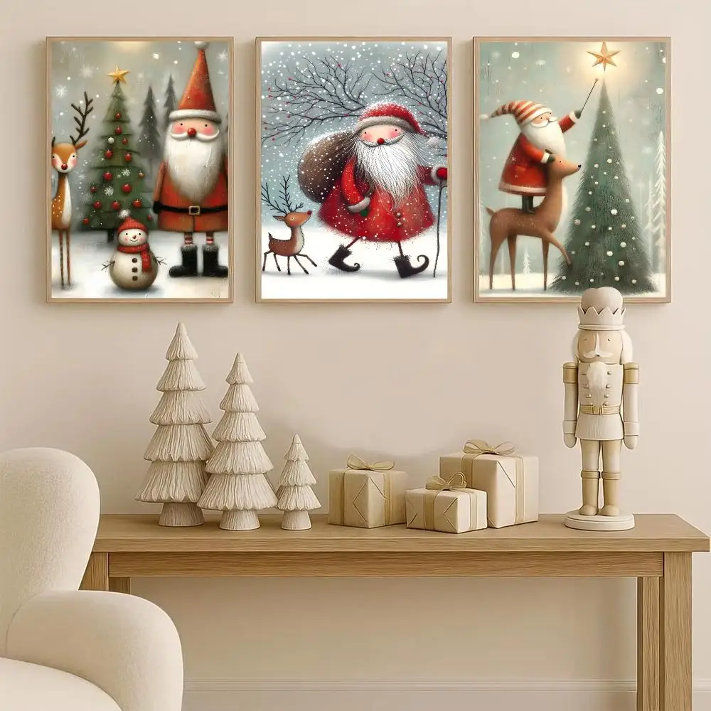 Nordic Christmas Nordic style Poster Resistente al Agua Duradero para Decoracion de Pared en Cualquier Espacio