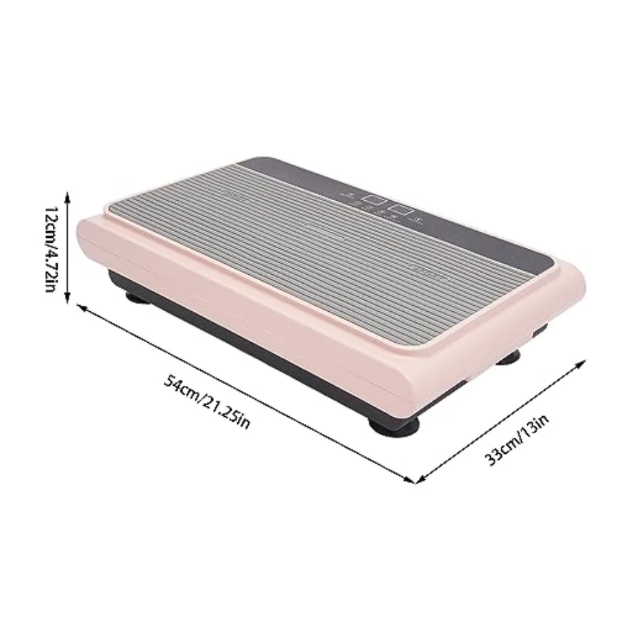 Vibration Plate Exercise Machine for Home Gym Use ABS Plastic Body in Black Low Noise Operation with 5 Vibration Modes and Remo