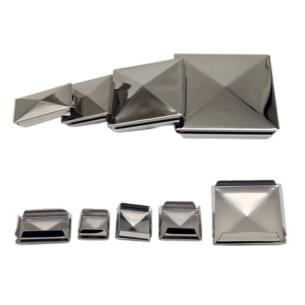 Stainless Steel Post Cap For Square Posts Pyramid Shape For Added Security Easy Installation And Enhanced Protection 24