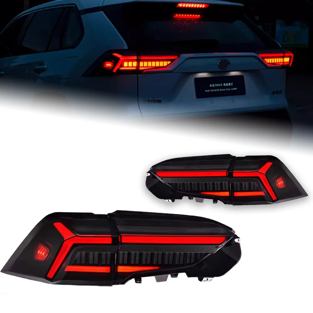 AKD Car Styling Tail Lamp for Toyota RAV4 Tail Lights 2019-2022 New Rav4 LED Tail Light Tailight Dynamic Signal Auto Accessories