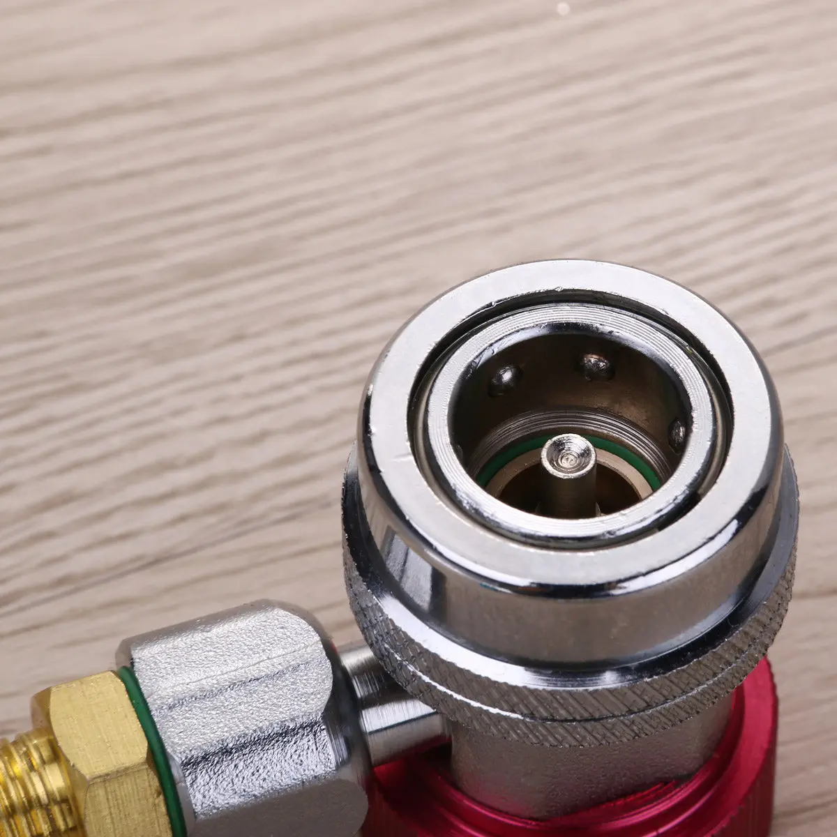 2Pcs Car Air Conditioning Coupler Connector Adapter Blue Red High Pressure to Low Pressure for Auto Ac R134a System Manifold